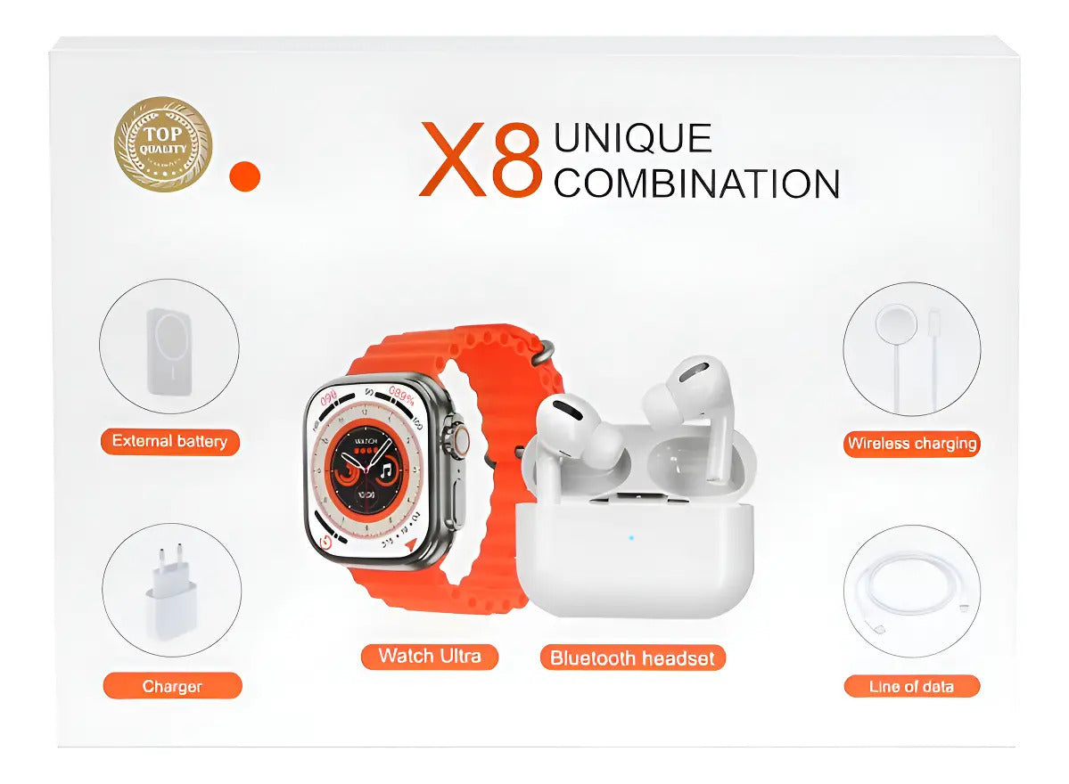 Smartwatch X8 Ultra + Mega Pack 7-en-1 ⚡