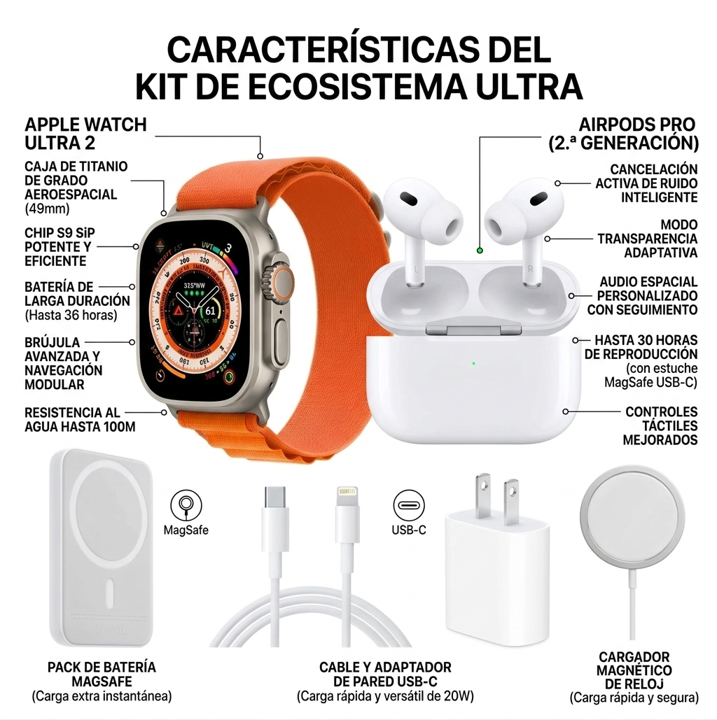 Smartwatch X8 Ultra + Mega Pack 7-en-1 ⚡