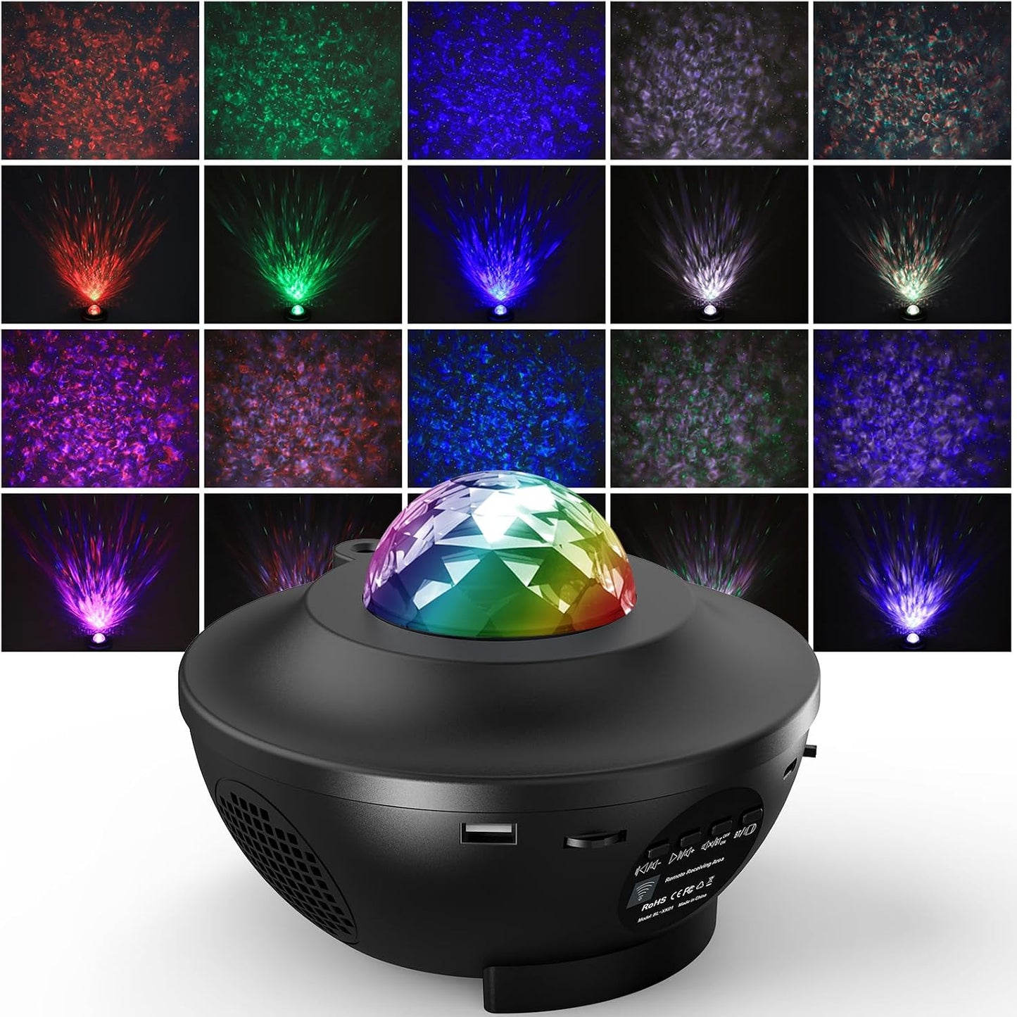 Proyector Galaxia OVNI con Parlante Bluetooth